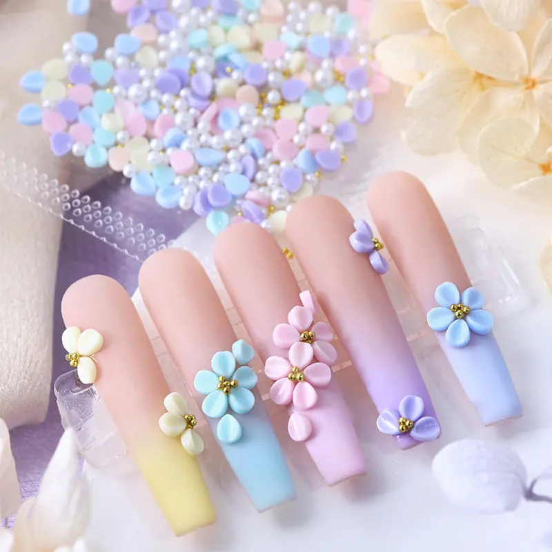 Nail Flower Petal Resin Jewelry
